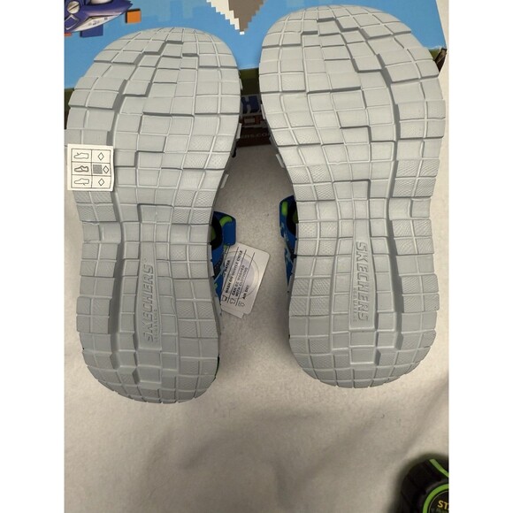 Skechers Mine-Craft Mega-Splash 4K Boys/Girls Sandals Hoop&Loop Strap Sz 1 New - Picture 9 of 16